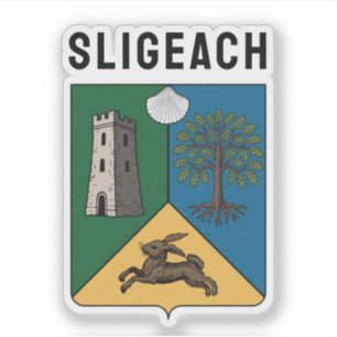 Pegatina Escudo de Armas de Sligo, Irlanda