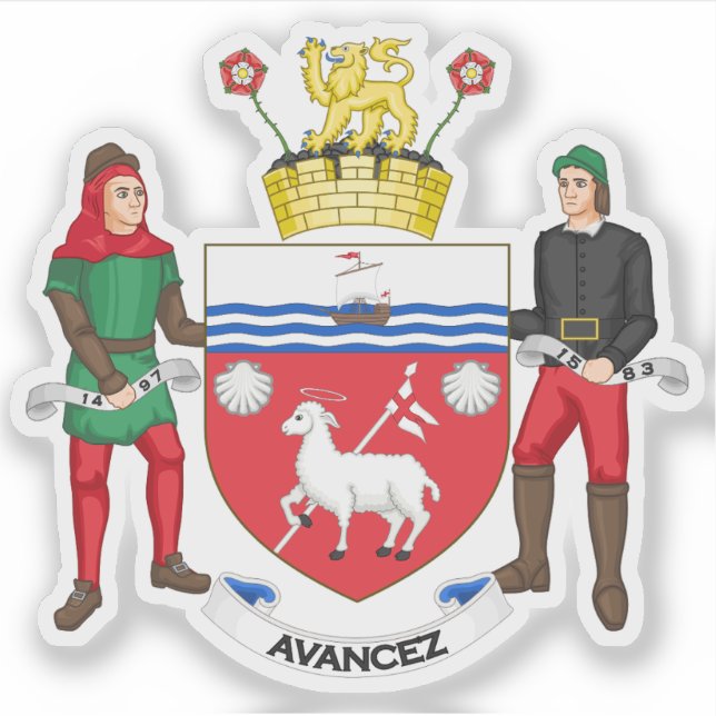 Pegatina Escudo de armas de St. John's, Terranova y Labrado (Anverso)