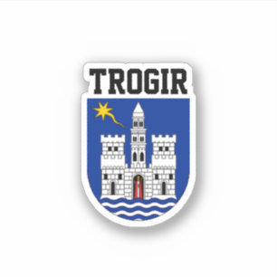 Pegatina Escudo de armas de Trogir (Croacia)