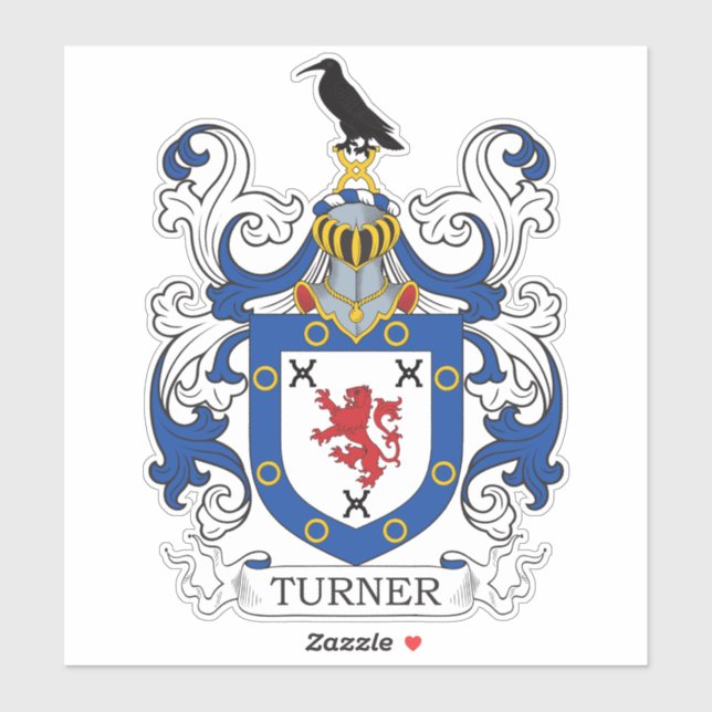 Pegatina Escudo de armas de Turner (Hoja)