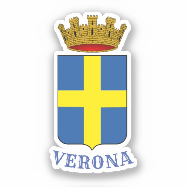 Pegatina Escudo de armas de Verona (Italia) (Anverso)