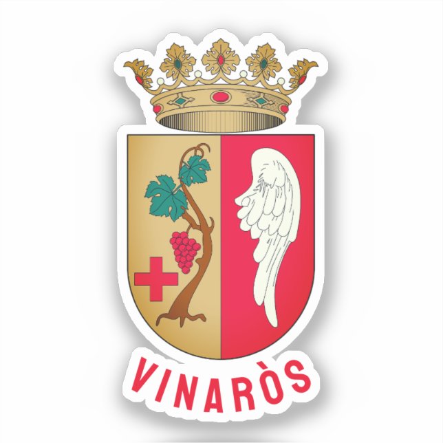 Pegatina Escudo de armas de Vinaròs (Anverso)