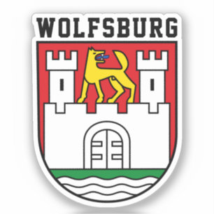Pegatina escudo de armas de Wolfsburg (Alemania)