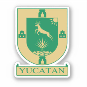 Pegatina Escudo de armas de Yucatán - México