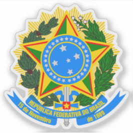 Pegatina Escudo de armas del Brasil (desde 1992, variante 1
