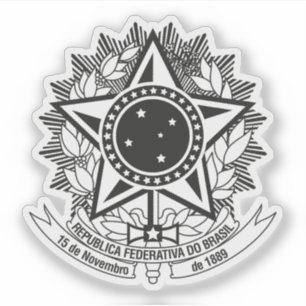 Pegatina Escudo de armas del Brasil (desde 1992, variante b