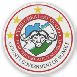 Pegatina Escudo de armas del condado de Bomet, República de