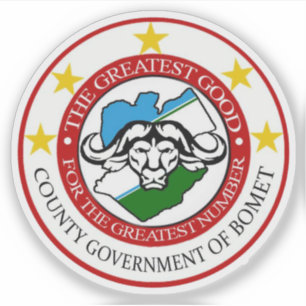 Pegatina Escudo de armas del condado de Bomet, República de