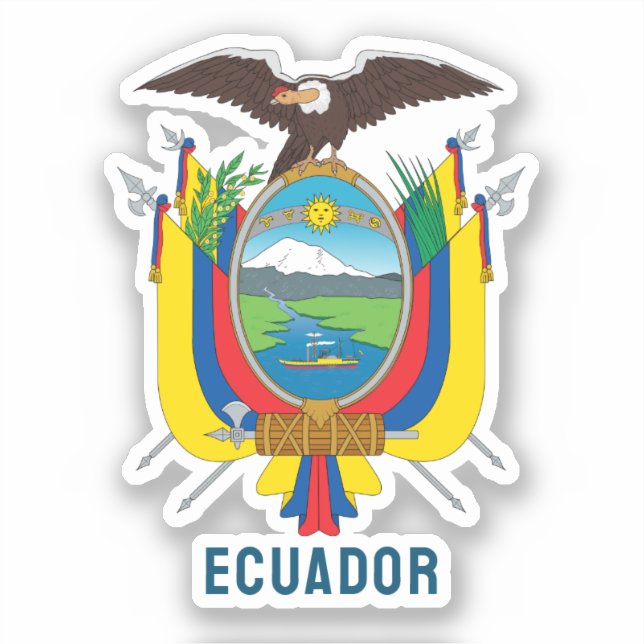 Pegatina Escudo de armas del Ecuador (Anverso)