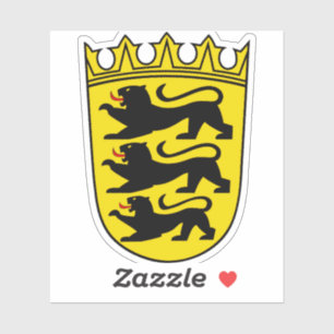Pegatina Escudo de armas del estado alemán Baden-Wurttember