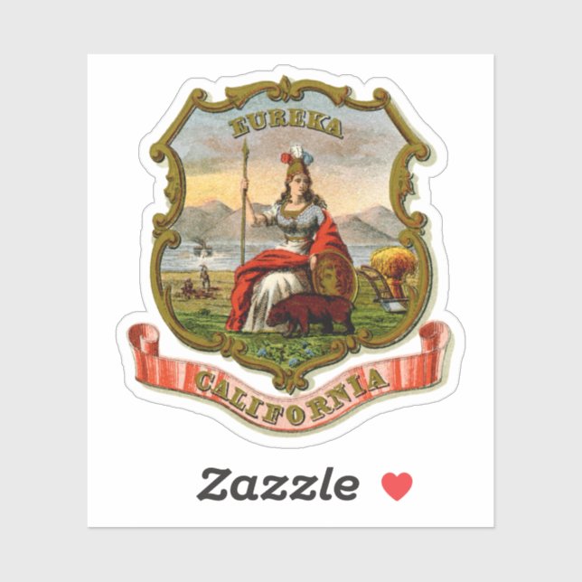 Pegatina Escudo De Armas Del Estado De California (Hoja)