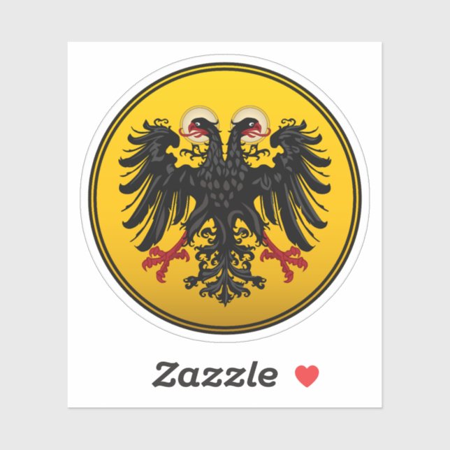 Pegatina Escudo de armas del Imperio Romano Santo (Hoja)