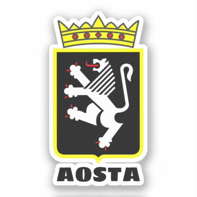Pegatina Escudo de armas del Valle de Aosta (Italia) (Anverso)