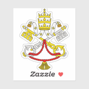 Pegatina Escudo de Armas del Vaticano Emblema de Arte Fino