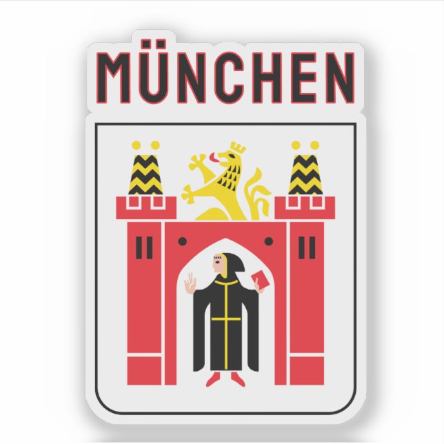 Pegatina Escudo de armas mayor de Múnich (Anverso)