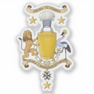 Pegatina Escudo de armas real de Rwanda (2007)