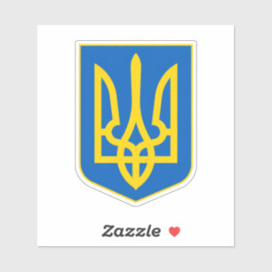Pegatina Escudo de armas ucraniano. Truzyb. Apoyo a Ucrania