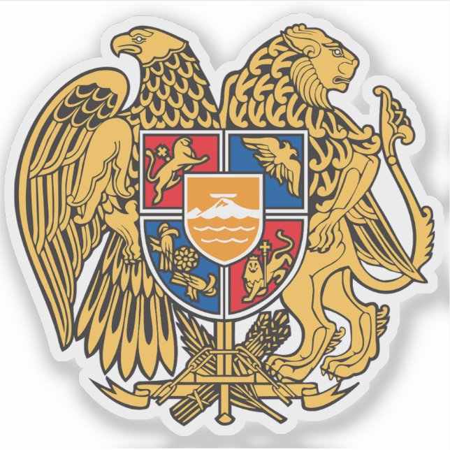 Pegatina Escudo de Armenia (Anverso)