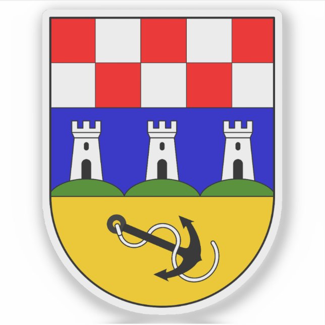 Pegatina Escudo de Bakar (Croacia) (Anverso)