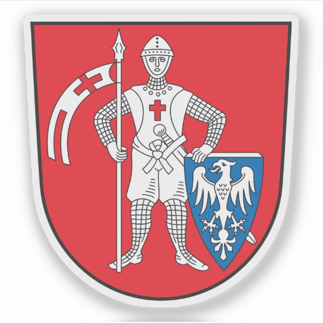 Pegatina Escudo de Bamberg, Alemania (Anverso)