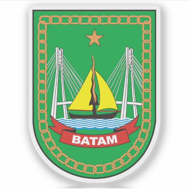 Pegatina Escudo de Batam (Indonesia) (Anverso)