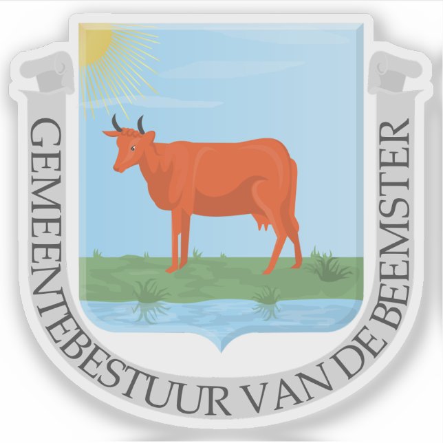 Pegatina Escudo de Beemster, Países Bajos (Anverso)
