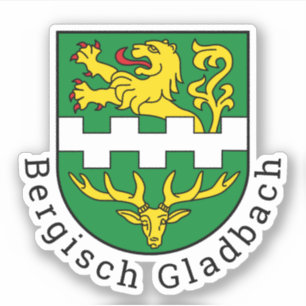 Pegatina Escudo de Bergisch Gladbach, Alemania