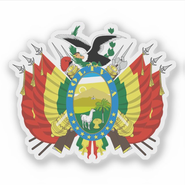 Pegatina Escudo de Bolivia (Anverso)