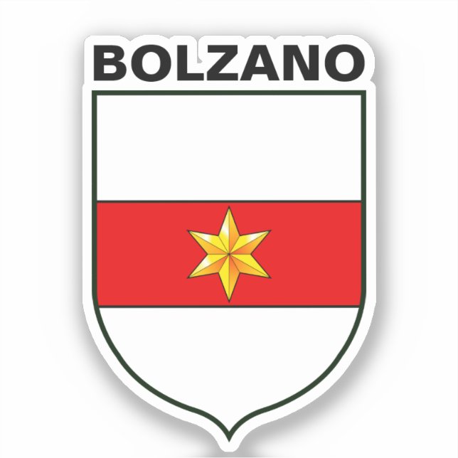 Pegatina Escudo de Bolzano (Italia) (Anverso)