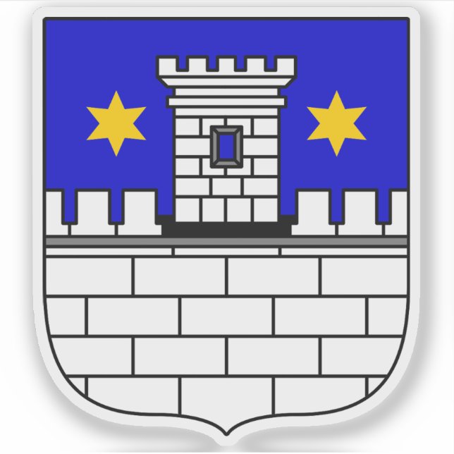 Pegatina Escudo de Cakovec (Croacia) (Anverso)