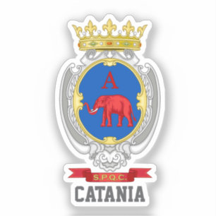 Pegatina Escudo de Catania, Sicilia
