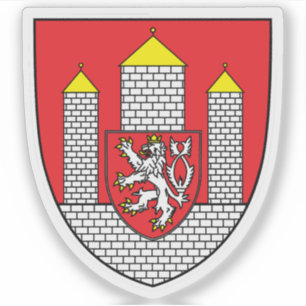 Pegatina Escudo de České Budějovice, República Checa