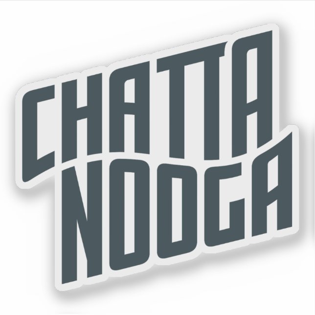 Pegatina Escudo de Chattanooga, Tennessee, EE. UU. (Anverso)