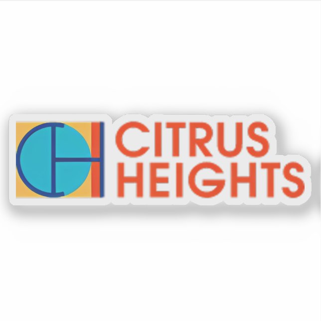 Pegatina Escudo de Citrus Heights, California, EE. UU. (Anverso)