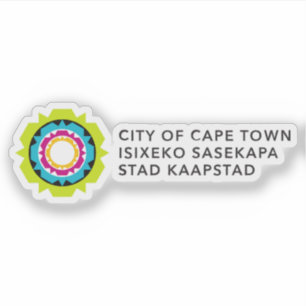 Pegatina Escudo de Ciudad del Cabo, República de Sudáfrica