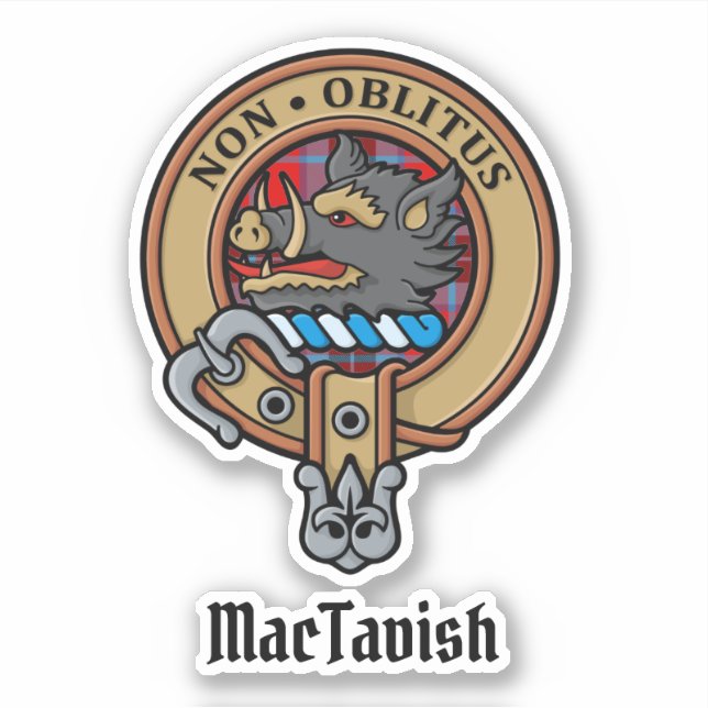 Pegatina Escudo de Clan MacTavish (Anverso)