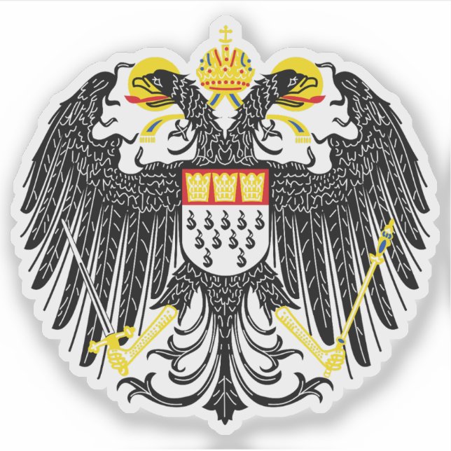 Pegatina Escudo de Colonia (Köln), Alemania (Anverso)