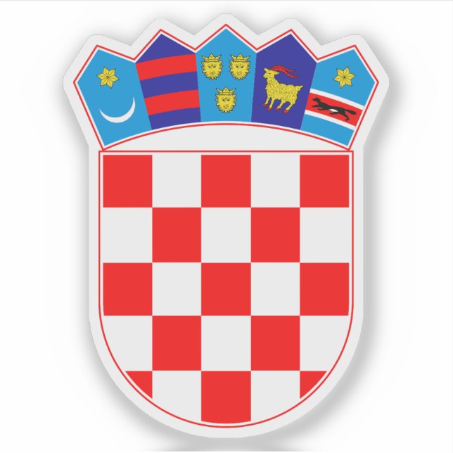 Pegatina Escudo de Croacia (Anverso)