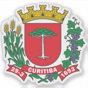 Pegatina Escudo de Curitiba (Brasil)