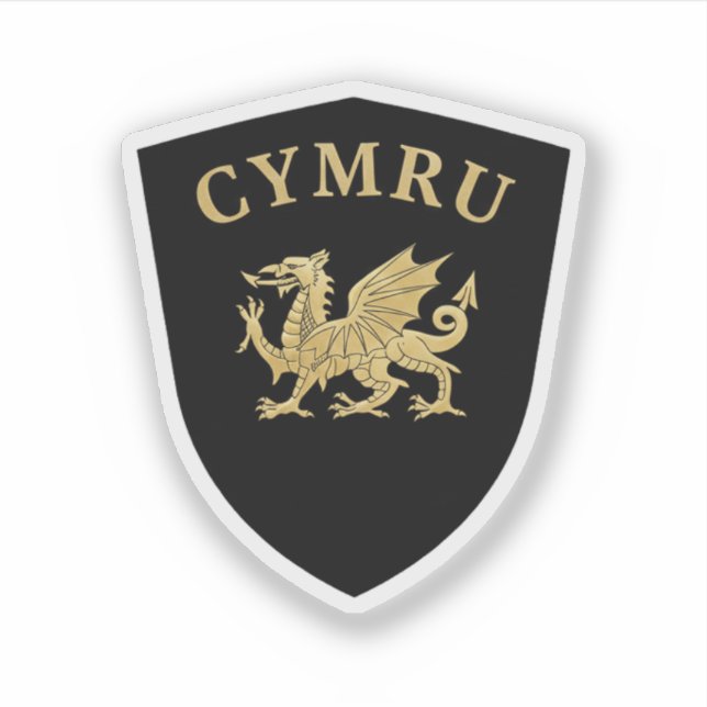 Pegatina Escudo de Cymru (Anverso)