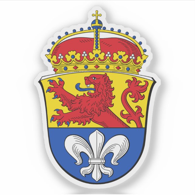 Pegatina Escudo de Darmstadt, Alemania (Anverso)