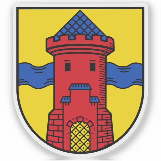 Pegatina Escudo de Delmenhorst, Alemania (Anverso)