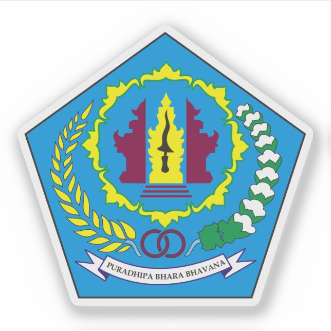 Pegatina Escudo de Denpasar, Indonesia (Anverso)
