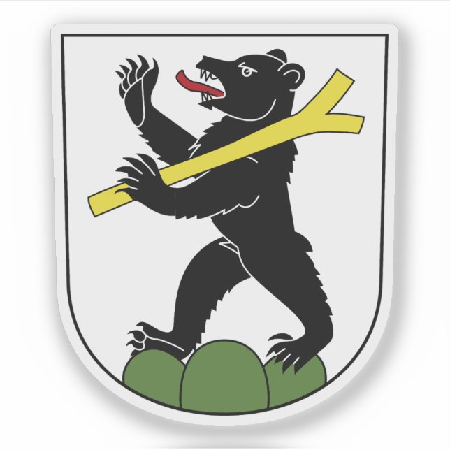 Pegatina Escudo de Dielsdorf, Suiza (Anverso)