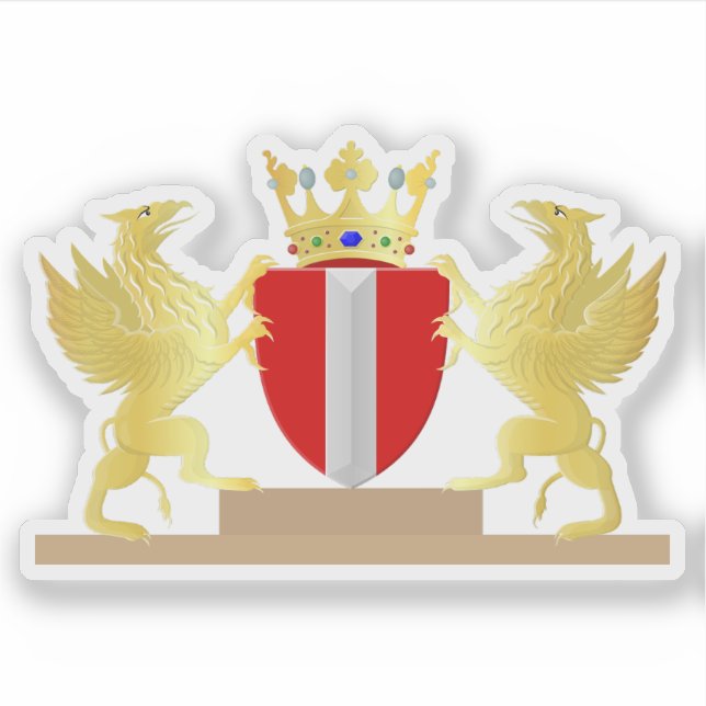 Pegatina Escudo de Dordrecht (Países Bajos) (Anverso)