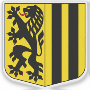 Pegatina Escudo de Dresde (Alemania)