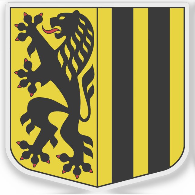 Pegatina Escudo de Dresde (Alemania) (Anverso)
