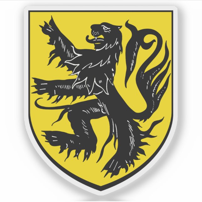 Pegatina Escudo de Dudelange, Luxemburgo (Anverso)