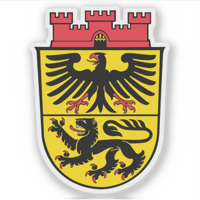 Pegatina Escudo de Düren (Alemania) (Anverso)