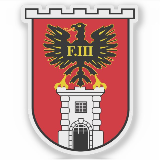 Pegatina Escudo de Eisenstadt, Austria (Anverso)